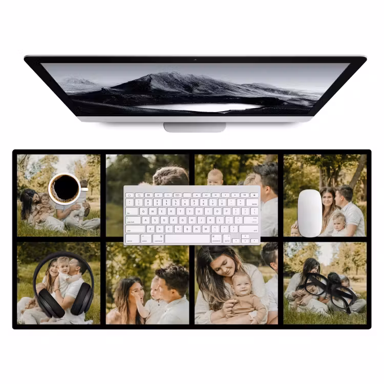 Gepersonaliseerde bureau onderlegger - Fotocollage - 8 afbeeldingen — 4