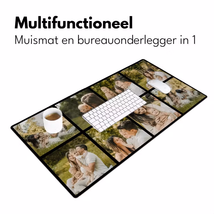Gepersonaliseerde bureau onderlegger - Fotocollage - 8 afbeeldingen — 7