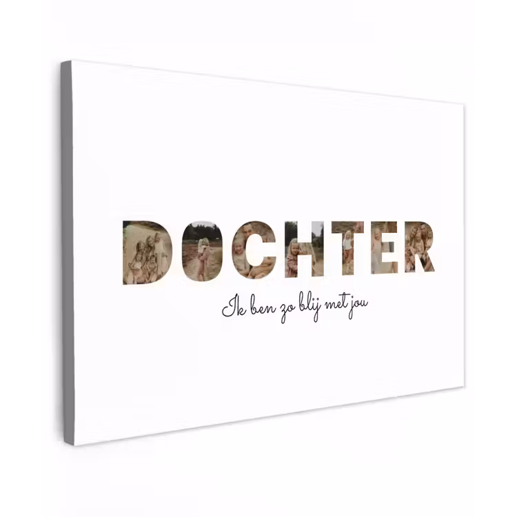 Gepersonaliseerd buiten canvas - Dochter - Lettercollage — 1
