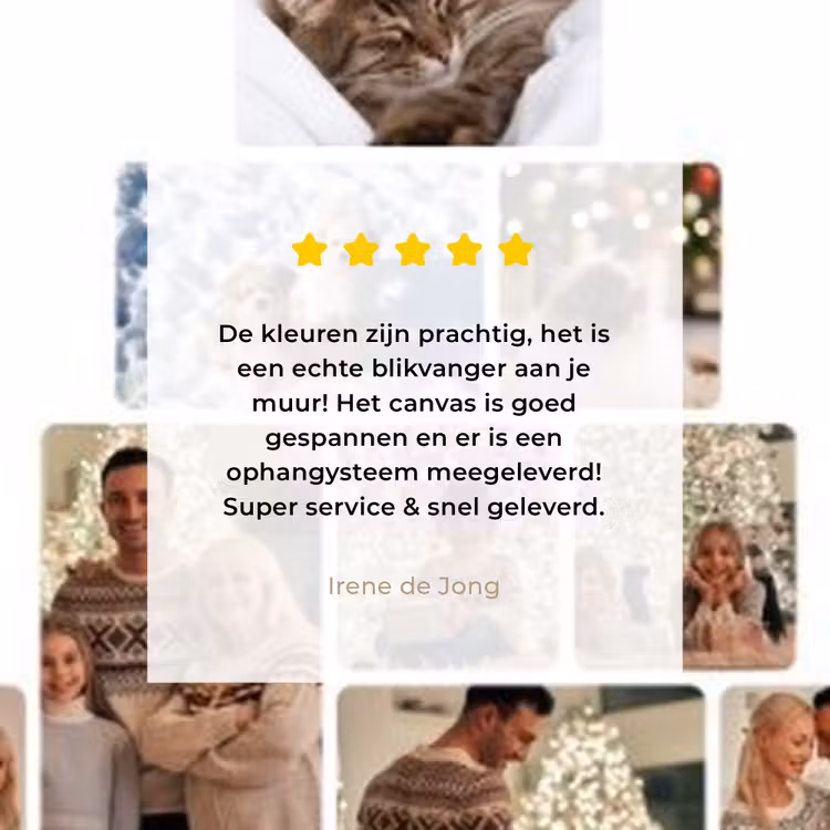 Gepersonaliseerd canvas schilderij - Merry Christmas - Collage — 3
