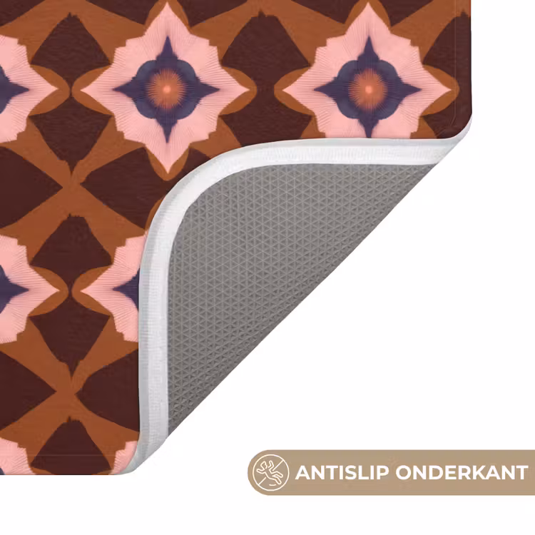 Badmat - Geometrisch - Sierlijk - Bruin — 3