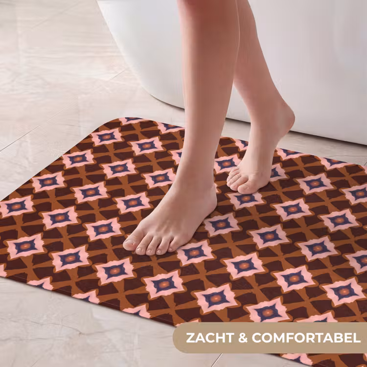 Badmat - Geometrisch - Sierlijk - Bruin — 5