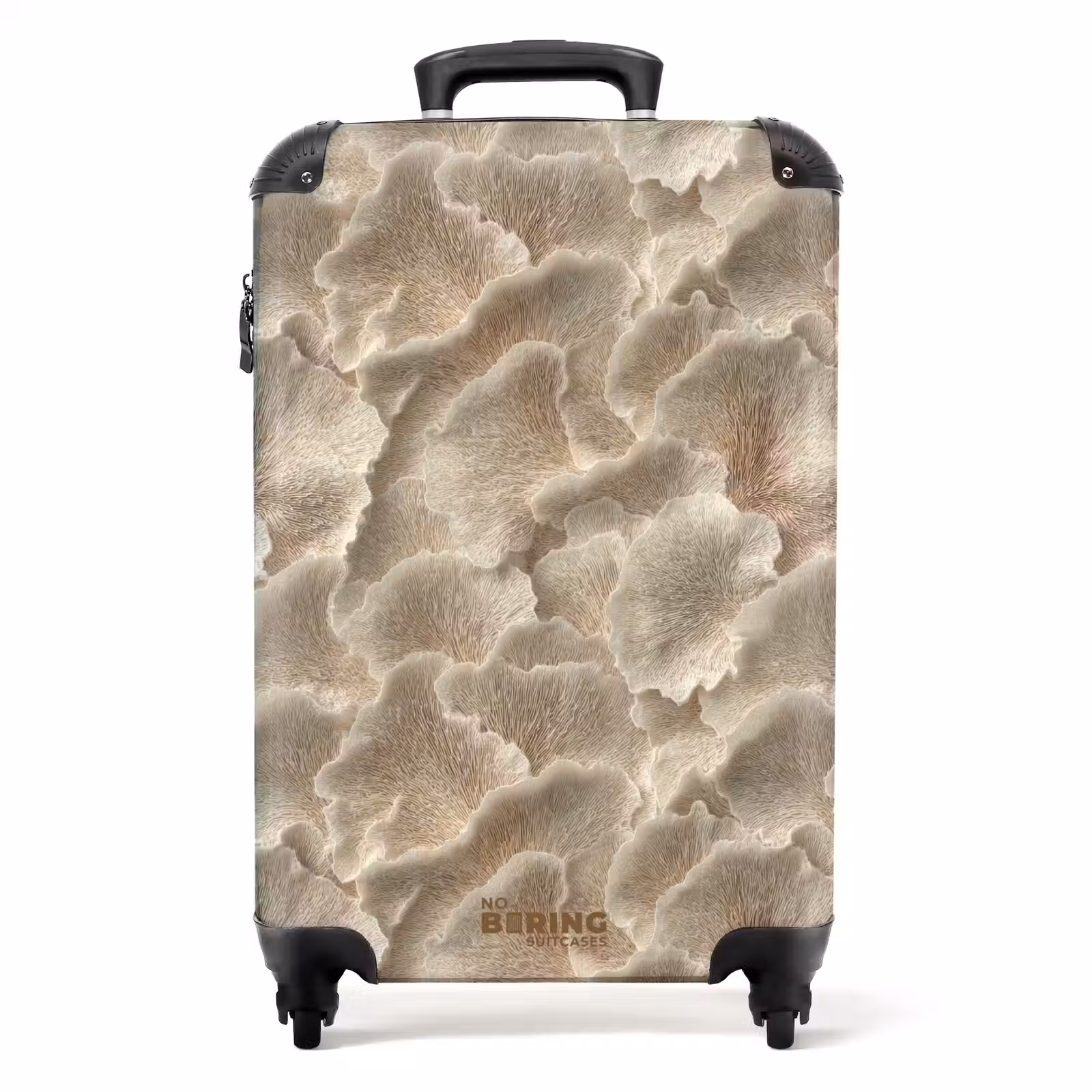 Koffer - Waaierstructuren - Beige - Vezeltextuur — 1
