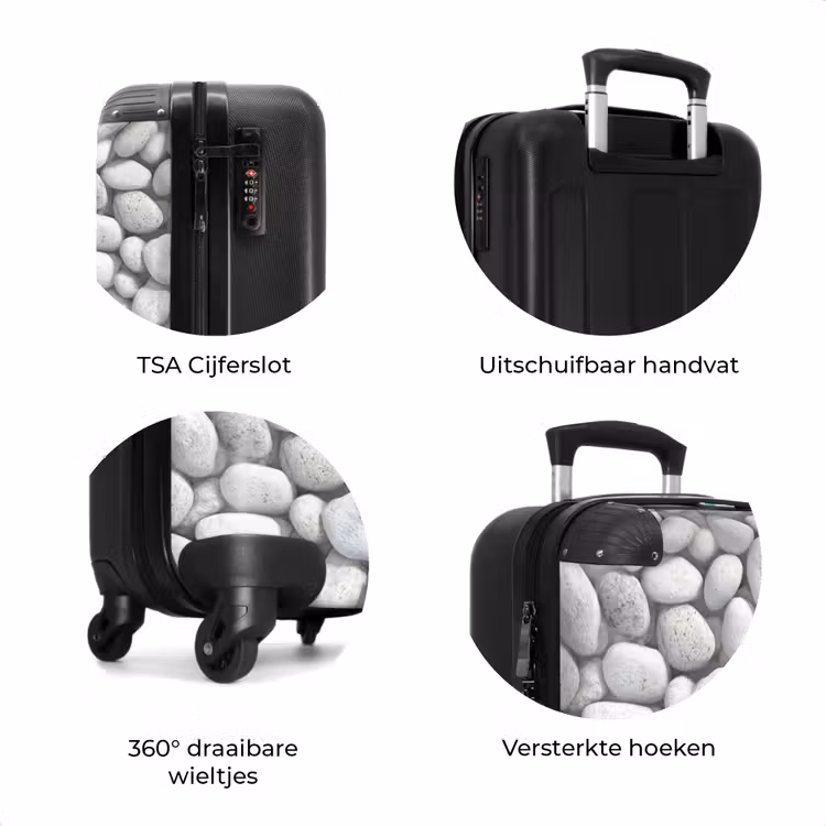 Koffer - Steentjes - Grijs - Ovaal — 7
