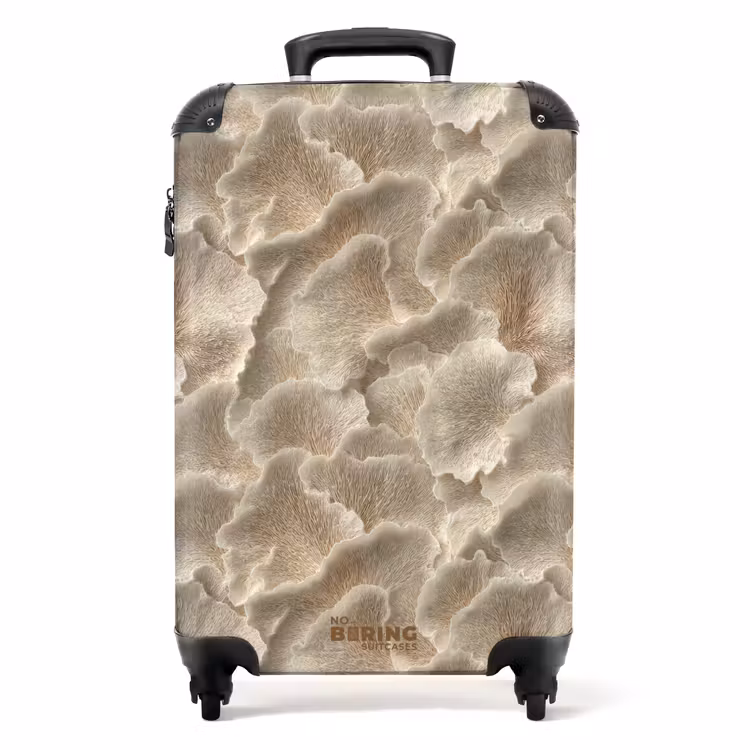 Koffer - Waaierstructuren - Beige - Vezeltextuur — 1
