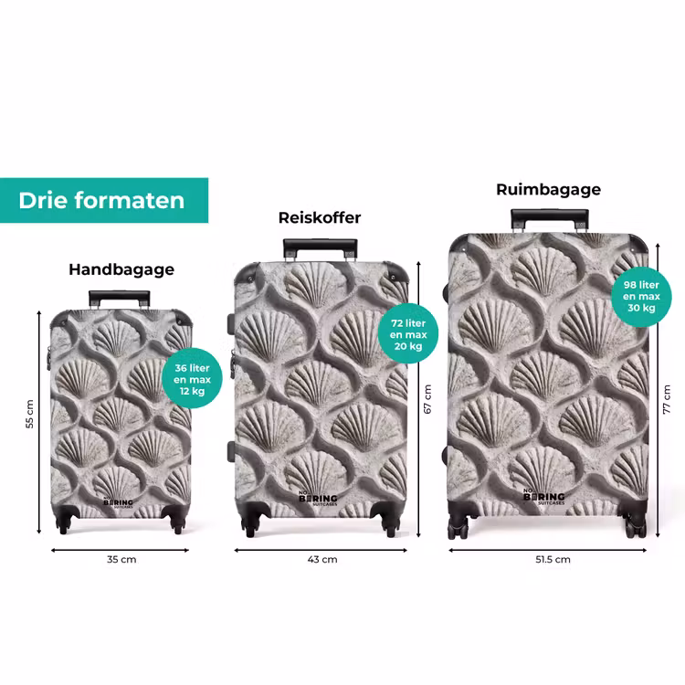 Koffer - Zand - Schelpenvorm - Grijs — 8
