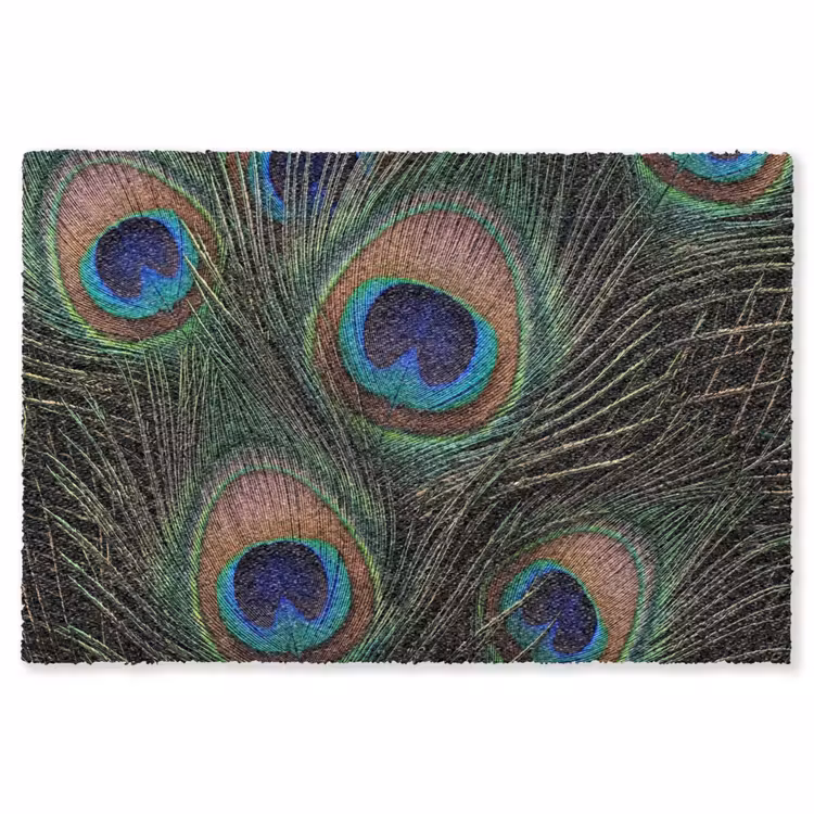 Vloerkleed - Pauwenveren - Klassiek - Groen — 1