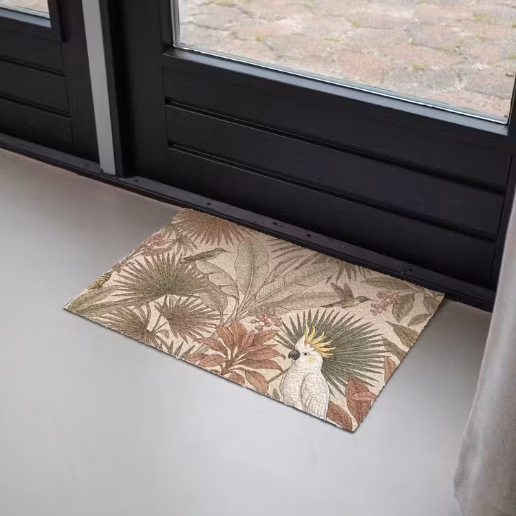 Deurmat - Tropisch - Vogels - Beige — 2
