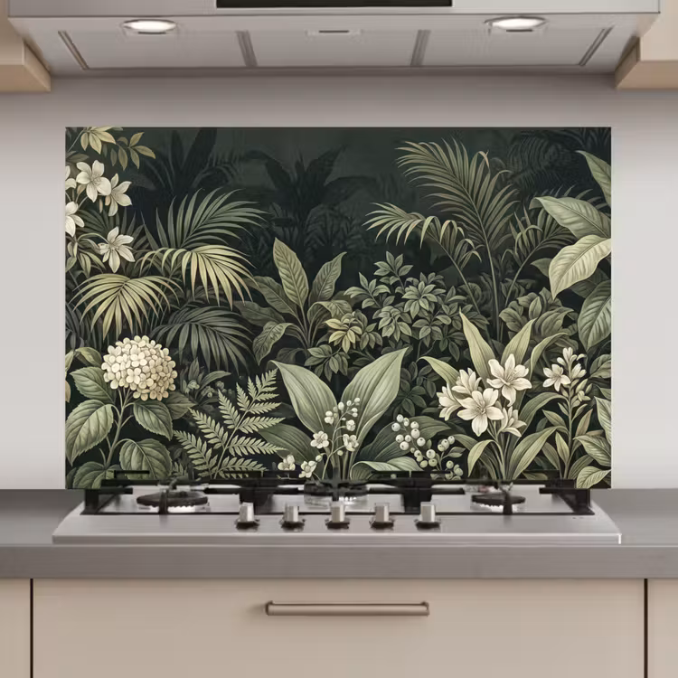 Spatscherm keuken - Jungle - Bladeren - Botanisch - Groen