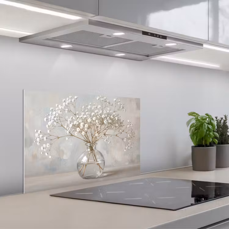Spatscherm keuken - Vaas - Gipskruid - Wit — 5