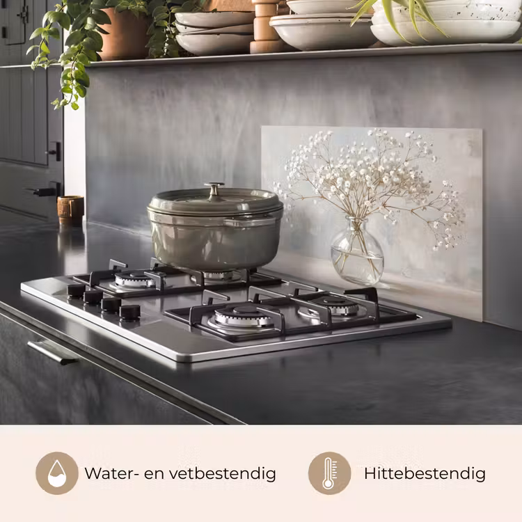 Spatscherm keuken - Vaas - Gipskruid - Wit — 7