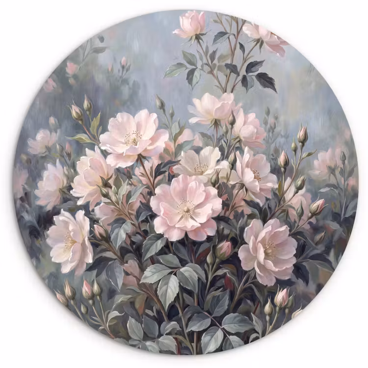 Muurcirkel - Rozen - Illustratie - Roze
