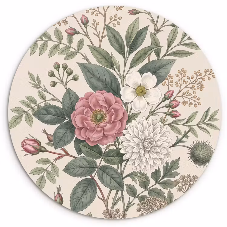 Muurcirkel - Romantisch - Design - Kleurrijk — 1