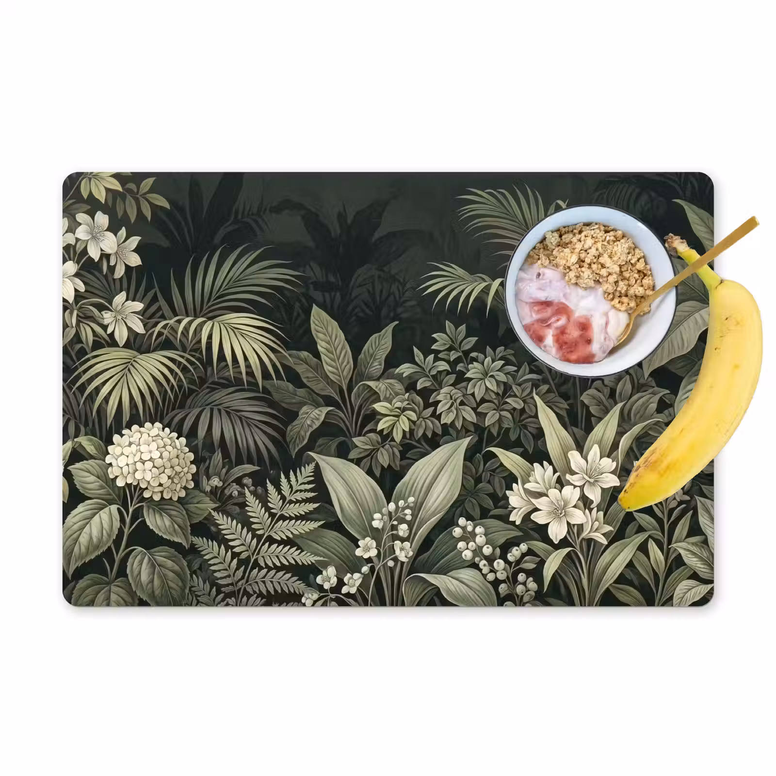 Placemat - 6 stuks - Jungle - Bladeren - Botanisch - Groen — 1