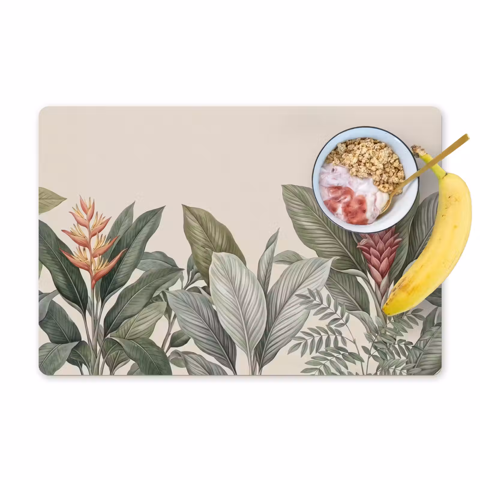 Placemat - 6 stuks - Tropisch - Planten - Modern - Groen — 1