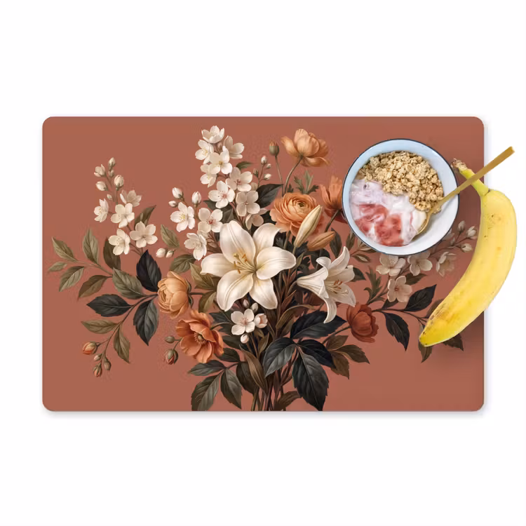 Placemat - 6 stuks - Boeket - Retro - Kleurrijk