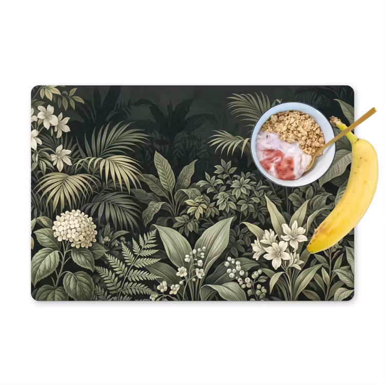 Placemat - 6 stuks - Jungle - Bladeren - Botanisch - Groen