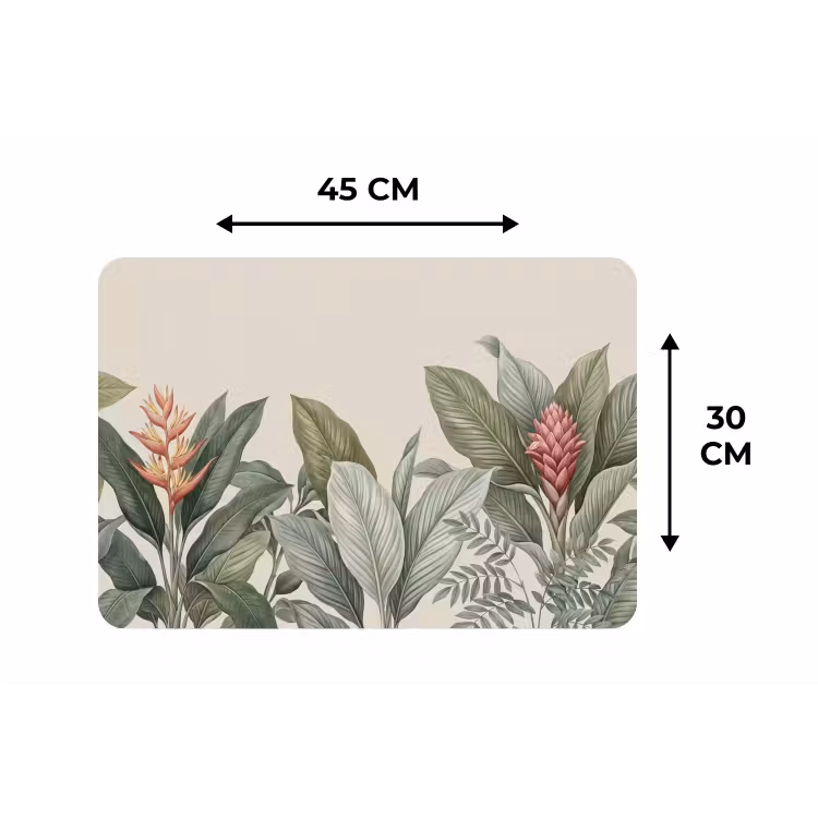 Placemat - 6 stuks - Tropisch - Planten - Modern - Groen — 3
