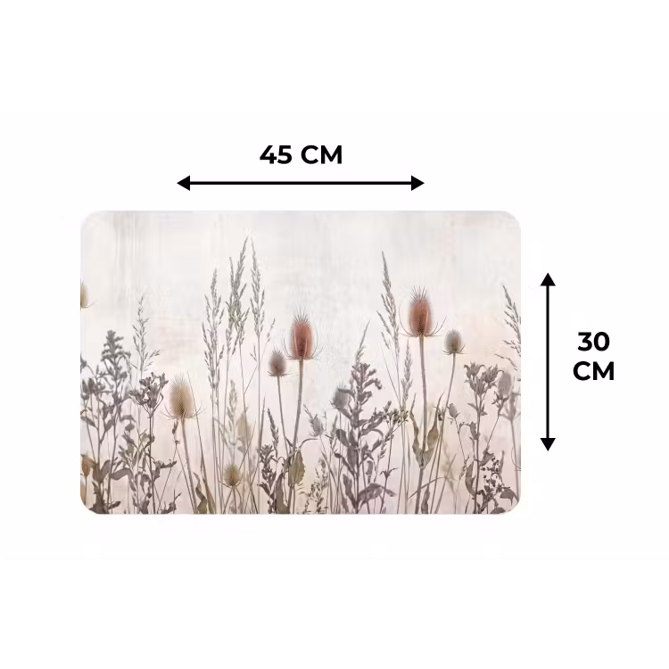 Placemat - 6 stuks - Weidebloemen - Design - Sepia — 3