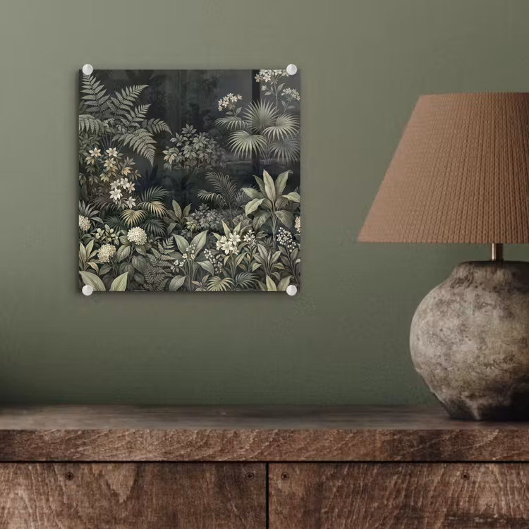 Glas schilderij - Jungle - Bladeren - Botanisch - Groen — 4