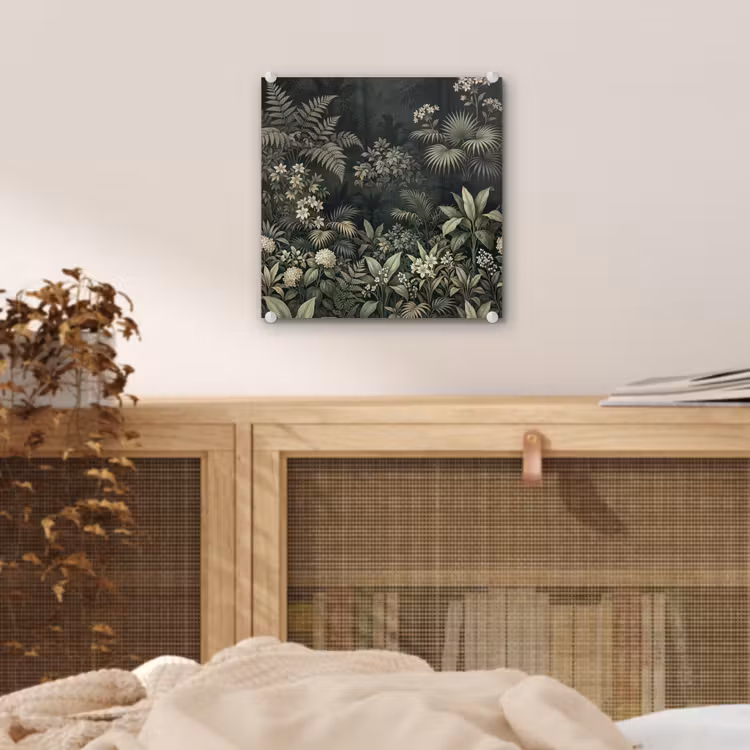 Glas schilderij - Jungle - Bladeren - Botanisch - Groen — 5