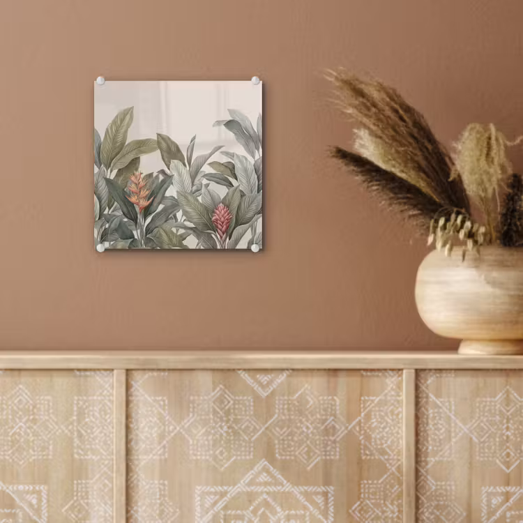 Glas schilderij - Tropisch - Planten - Modern - Groen — 6