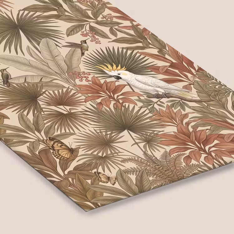 Poster met lijst - Tropisch - Vogels - Beige — 7