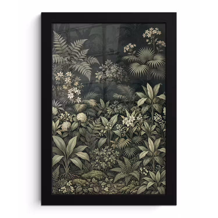 Poster met lijst - Jungle - Bladeren - Botanisch - Groen