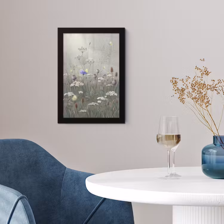 Poster met lijst - Vlinders - Wildbloemen - Illustratie - Kleurrijk — 4