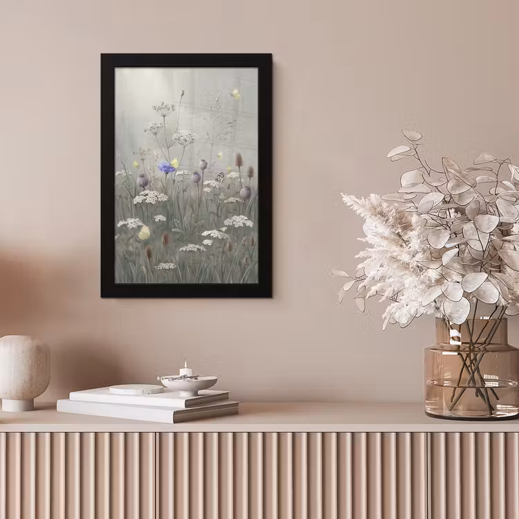 Poster met lijst - Vlinders - Wildbloemen - Illustratie - Kleurrijk — 5