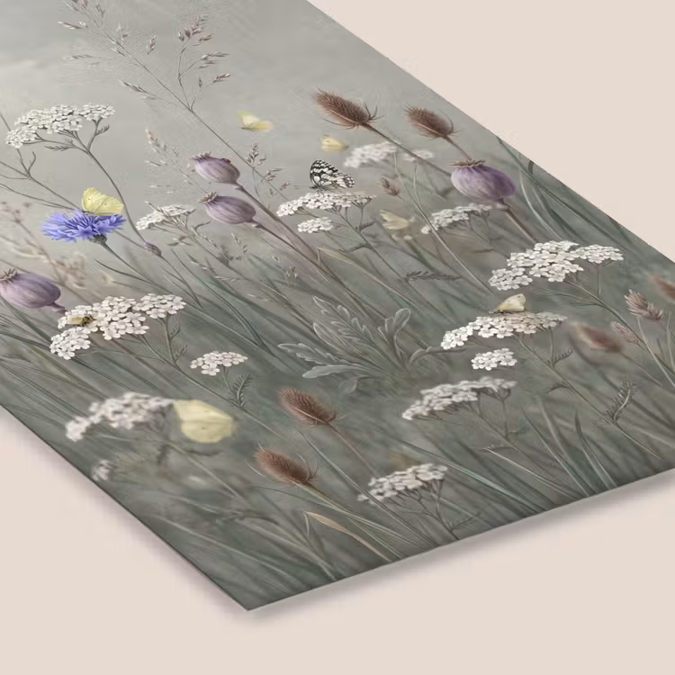 Poster met lijst - Vlinders - Wildbloemen - Illustratie - Kleurrijk — 7