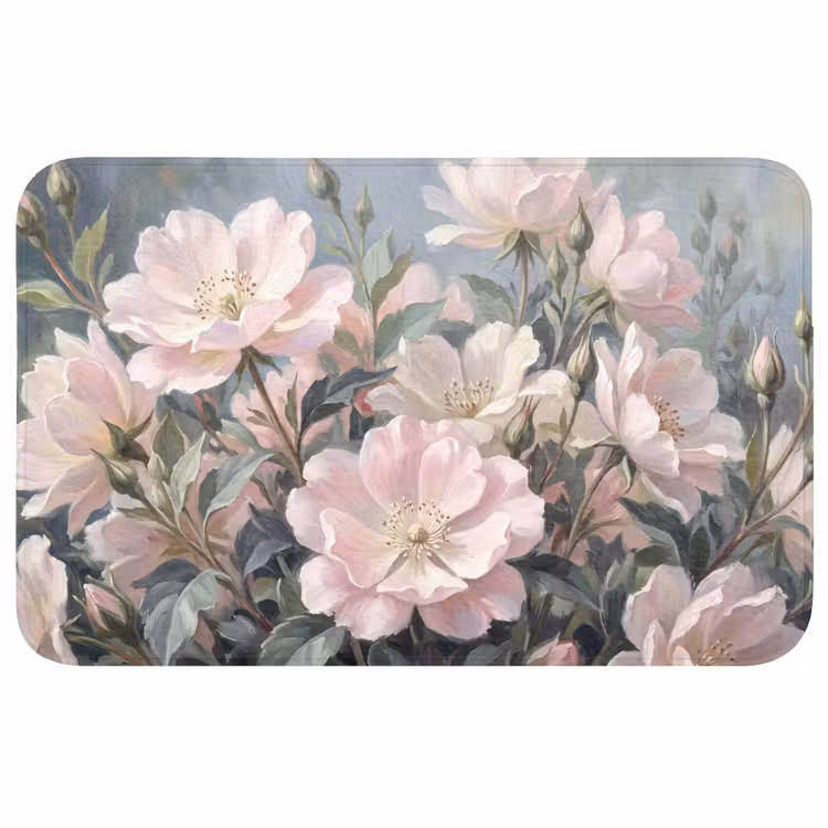 Badmat - Rozen - Illustratie - Roze
