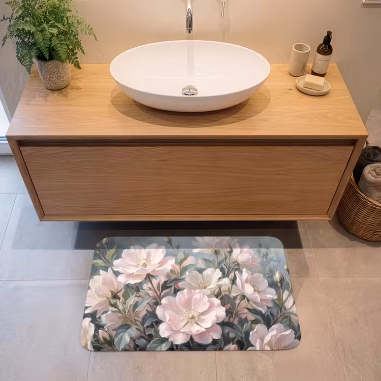 Badmat - Rozen - Illustratie - Roze — 2