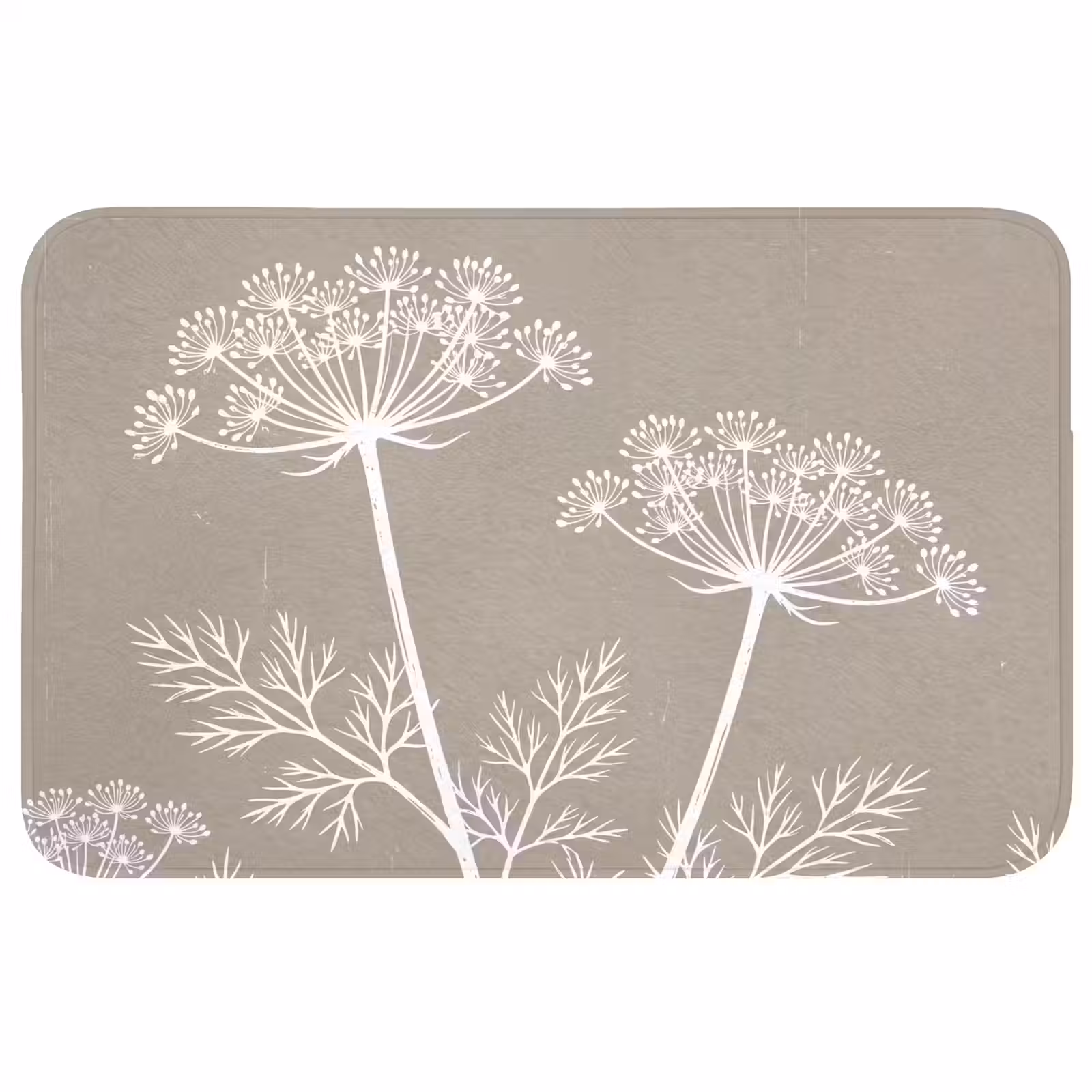 Badmat - Grafisch - Fluitenkruid - Taupe — 1