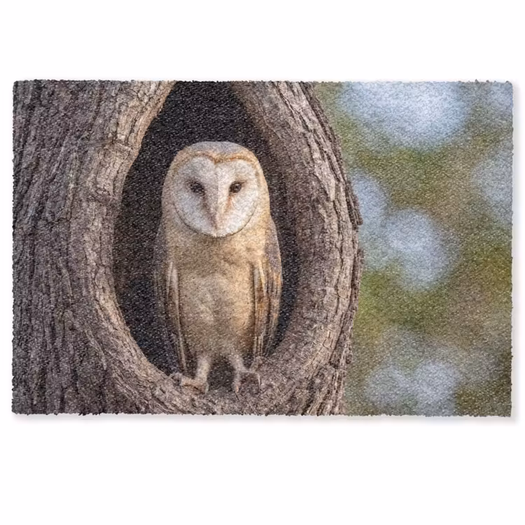 Deurmat - Kerkuil - Boom - Natuur - Bruin — 1
