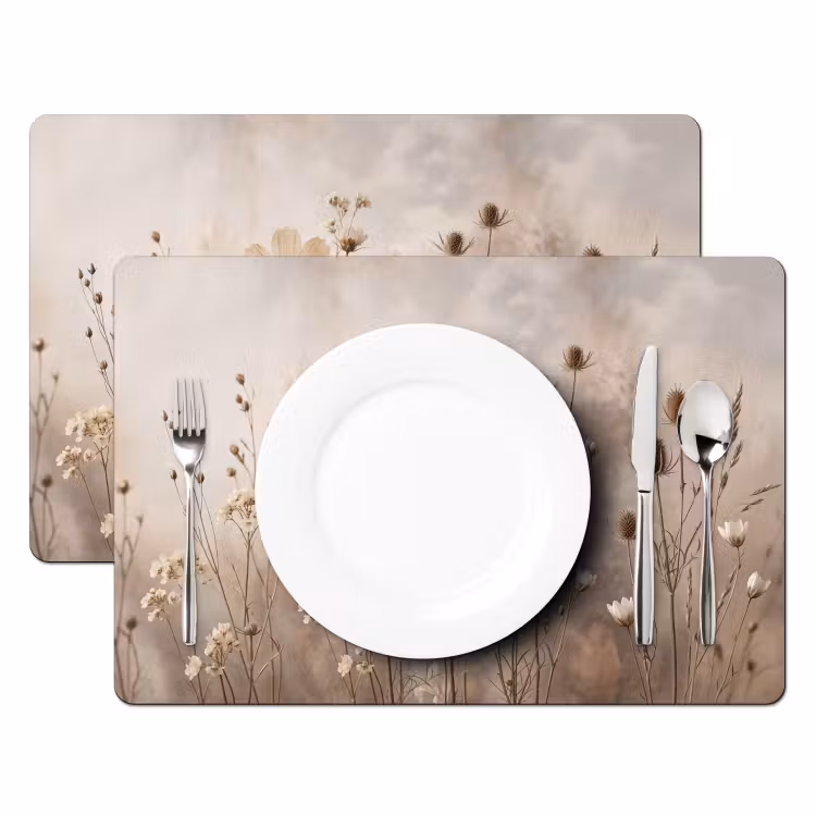 Placemat - 6 stuks - Wilde bloemen - Botanisch - Vintage - Natuur - Rustiek — 2
