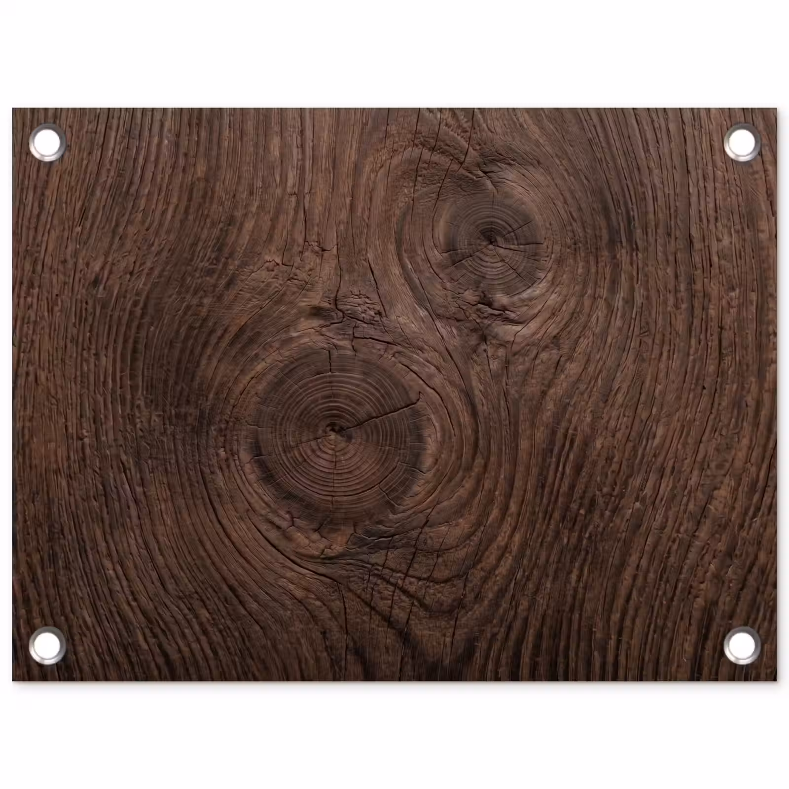 Tuinposter - Houtnerf - Textuur - Patroon - Bruin - Rustiek — 1