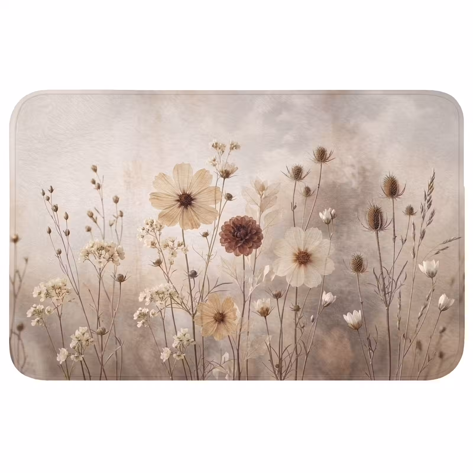 Badmat - Wilde bloemen - Botanisch - Vintage - Natuur - Rustiek — 1