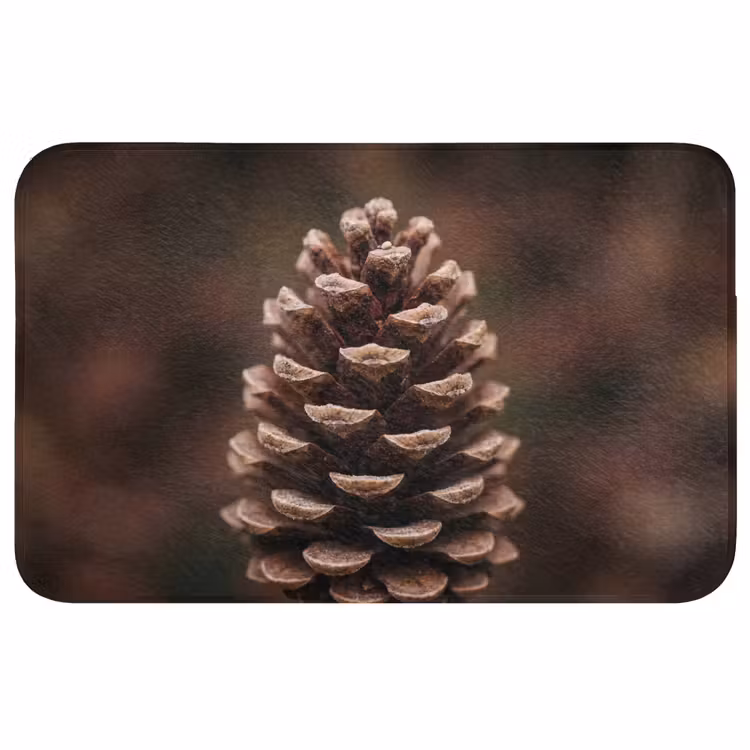 Badmat - Dennenappel - Bos - Herfst - Bruin - Sfeervol