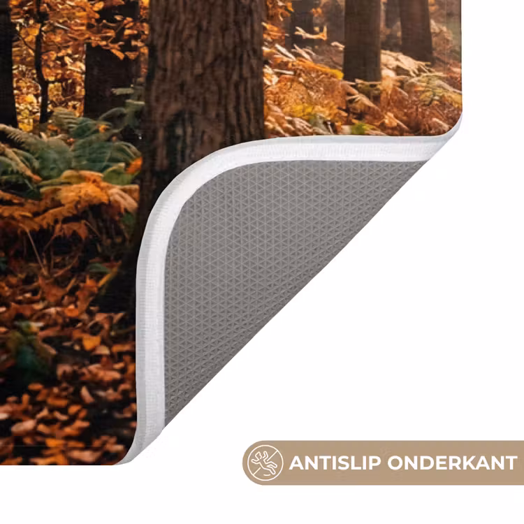 Badmat - Bospad - Herfstbos - Bladeren - Oranje - Nostalgisch — 3