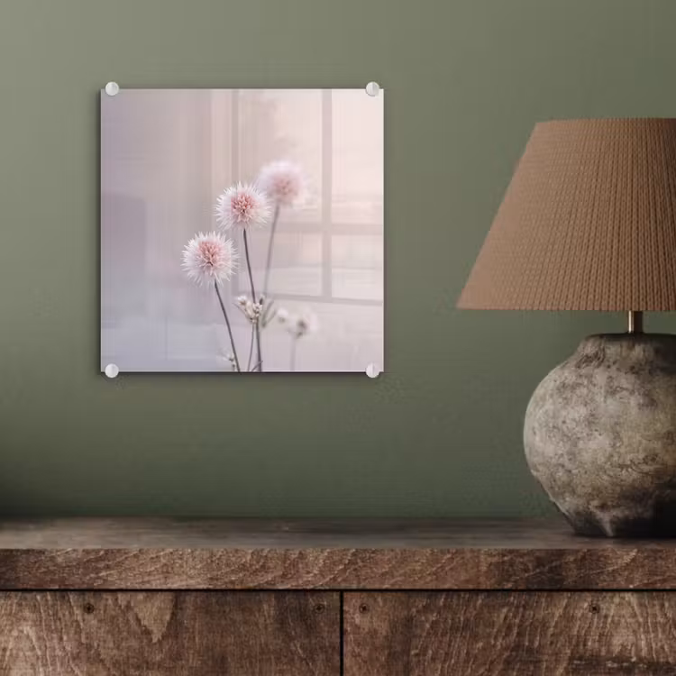 Glas schilderij - Bloemen - Bollen - Roze — 4