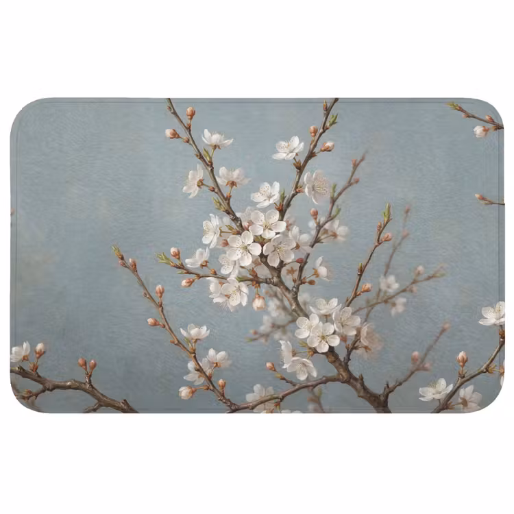Badmat - Botanisch - Stilleven - Blauw