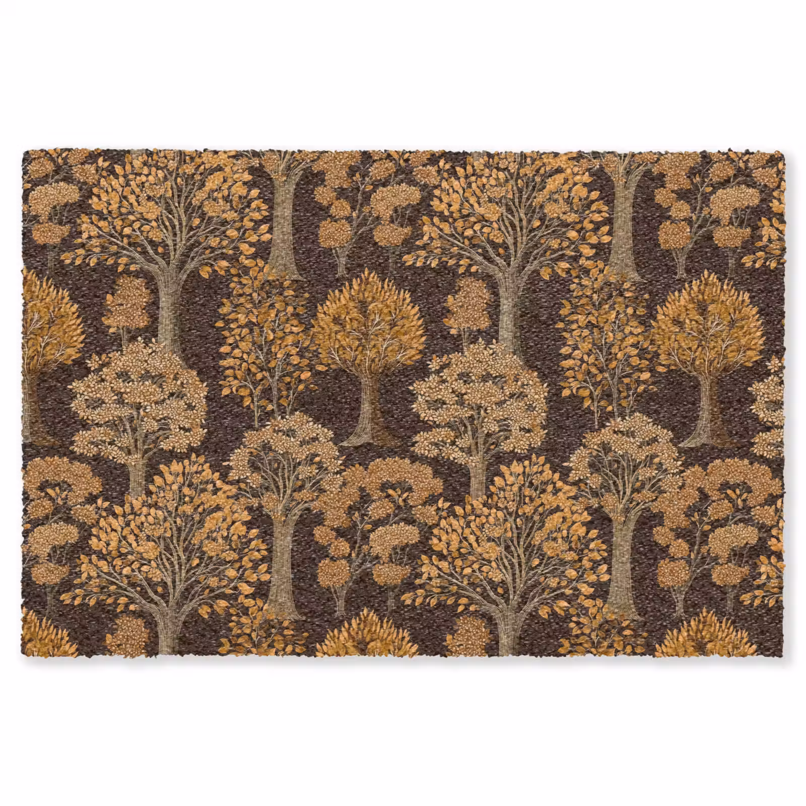 Vloerkleed - Bomen - Patroon - Bruin — 1