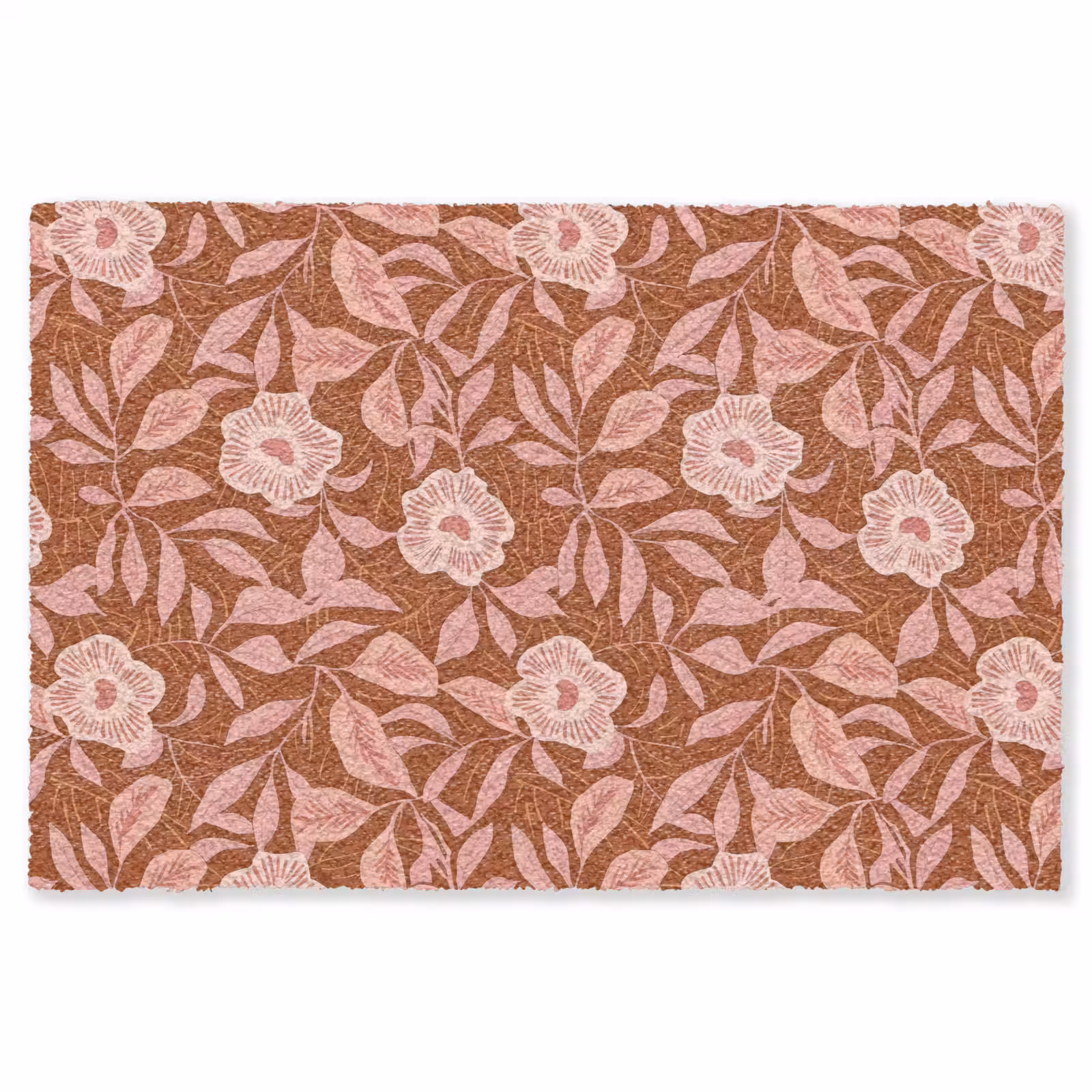 Vloerkleed - Patroon - Bladeren - Terracotta — 1