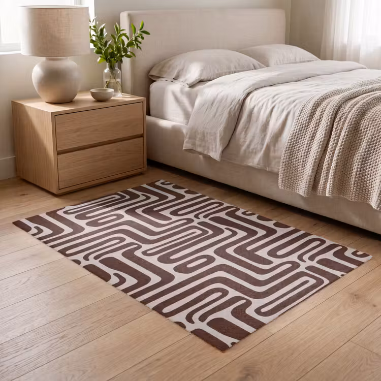 Vloerkleed - Abstract - Patroon - Bruin — 6