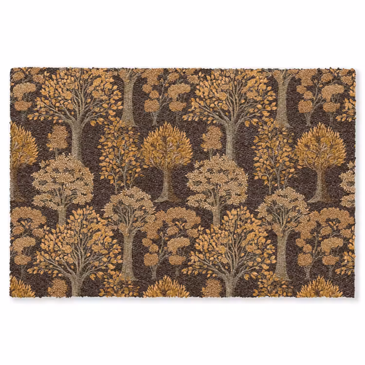 Vloerkleed - Bomen - Patroon - Bruin — 1