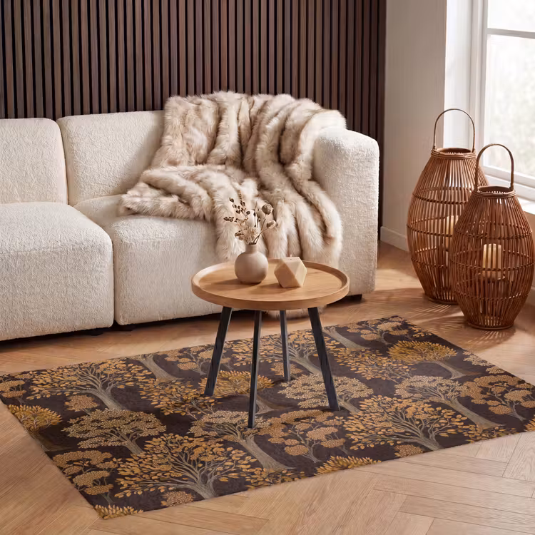Vloerkleed - Bomen - Patroon - Bruin — 3