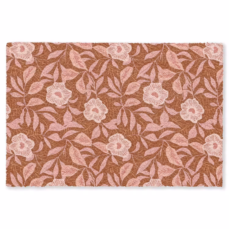 Vloerkleed - Patroon - Bladeren - Terracotta — 1