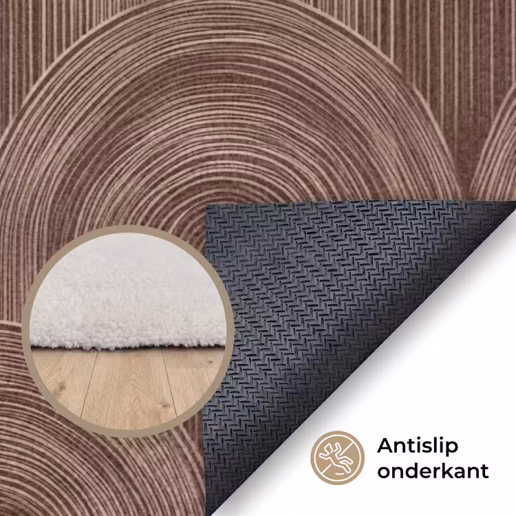 Vloerkleed - Ritmisch - Effect - Bruin — 5