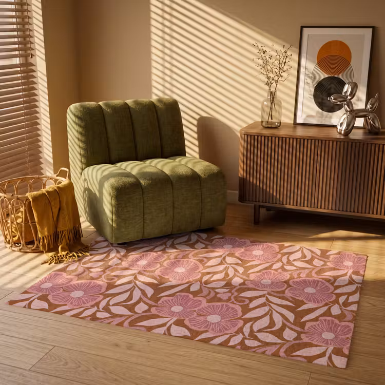 Vloerkleed - Sfeer - Bloemen - Roze — 2